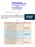 Sem X SF - Topic of Assignment - CLINICAL COURSE IV