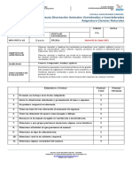 Pauta DISERTACIÓN VERTEBRADOS E INVERTEBRADOS