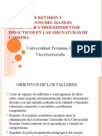 Talleres Currículo UPeU - Sumilla