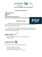 PE 003 CBA Module 1 Week 2 Chess Objectives History Terminologies