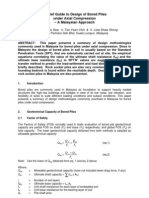 A Brief Guide To Design of Bored Piles Under Axial Compression