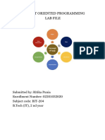 Object Oriented Programming Lab File