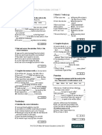 Pre-Intermediate Unit Test 7: Grammar