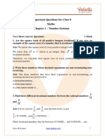 Important Questions For CBSE Class8 Maths Chapter