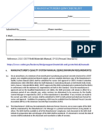 Precast Structure QSM Checklist