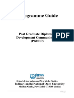 IGNOU Programme Guide For PGDDC