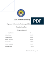 Dire-Dawa University: Construction Law