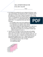 Eamen de 2da Oportunidad de Transferencia de Calor