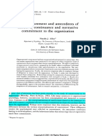 Allen, Meyer - 1990 - The Measurement and Antecedents of Affective, Continuance and Normative Commitment To The Organization