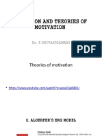 Motivation and Theories of Motivation: Dr. P.Deivasigamani