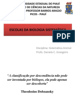 2 - Escolas Da Biologia Sistemática