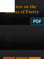 Review On The Genres of Poetry: Prepared By: Rodella, Judy B. Sareno, Josie S