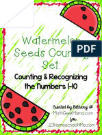 Watermelon Seeds Counting Set:: Counting & Recognizing The Numbers 1-10