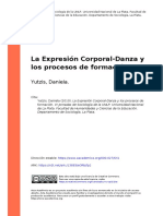 Yutzis, Daniela (2010) - La Expresión Corporal-Danza y Los Procesos de Formación