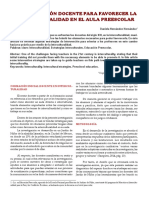 La Capacitación Docente para Favorecer La Interculturalidad en El Aula Preescolar