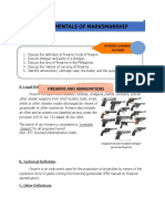 Fundamentals of Marksmanship: Firearms and Ammunitions