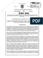 Decreto No. 681 de 2022