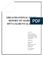 Organisational Study Report - Mariyan Divyakarunyalayam