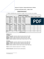 Excel Exercícios 2021