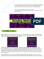 Sampling Techniques: of The Population Has A Chance of Being Included