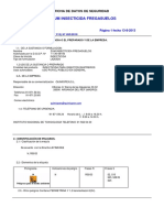 Zum Insecticida Fregasuelos: Ficha de Datos de Seguridad