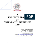 Project Reoprt On Greenpanel - Gagandeep