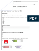 2º Trimestre Avaliação de Matemativa 2022 4º Ano