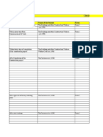 Checklist of Compliance For New Factory Time Line Name of The Statute Form