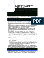 El Problema Del Conocimiento Cientifìco en Tiempo Del Nacimiento de Las Ciencias Naturales en La Època Clàsica.