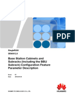 Base Station Cabinets and Subracks (Including The BBU Subrack) Configuration (SRAN12.0 - 01)