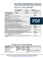 Ies-Industrial Engineering Services: Hydraulic Test Report