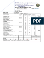 Statement of Marks: Mata Gujri Mahila Mahavidyalaya, Jabalpur (Autonomous)