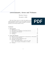 Determinants, Areas and Volumes: Theodore Voronov December 4, 2005