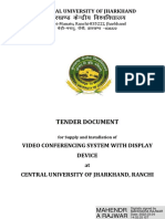 Tender Document: Central University of Jharkhand