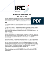 IRC Safety and Stability Indices (SSI) SSS, Stix and Avs