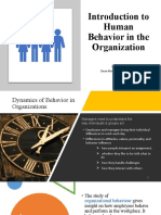 Introduction To Human Behavior in The Organization (Autosaved)