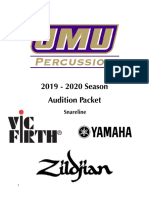 2019 Percussion Audition Packet Snare