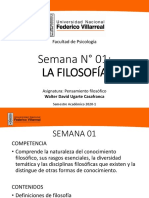 Semana 01 Pensamiento Filosófico. Psicología