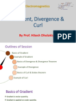 Gradient, Divergance and Curl