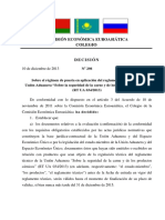 UAd-Dec 298 10-12-13 Sobre Aplicacion RT 034-2013 Carnes