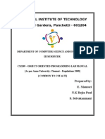 CS2209 - Oops Lab Manual