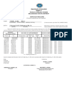 Service Record: Department of Education Region X Division of Misamis Oriental Balingasag South District