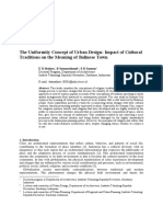 The Uniformity Concept of Urban Design - Impact of Cultural Traditions On The Meaning of Balinese Town