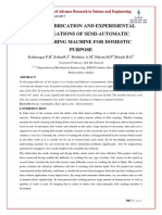 Design, Fabrication and Experimental Investigations of Semi-Automatic Dishwashing Machine For Domestic Purpose