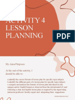 ACTIVITY 4lesson Planning