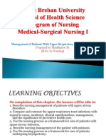 Medical Surgical Nusing:Upper Respiratory Tract Disorder.