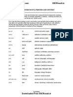 Common Word Roots, Prefixes and Suffixes