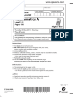 June 2018 QP - Paper 1H Edexcel Maths (A) IGCSE