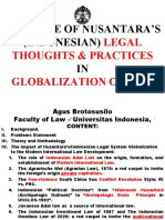 The Role of Nusantara'S (Indonesian) IN: Legal Thoughts & Practices Globalization of Law