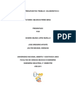 Trabajo Colaborativo 2 de Costos y Presupuestos